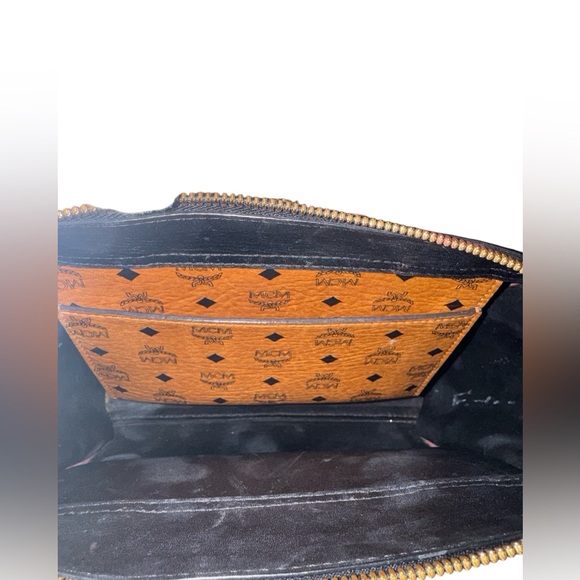 MCM Visetos Diamond Printed Small Tote Cognac EUC - Picture 6 of 11